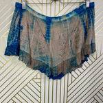 Raga Sweet Devotion Ruffle Shorts Blue/Tan Tie Dye Photo 2