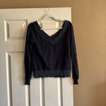 n:philanthropy  // navy vneck plunge distressed mayer sweatshirt pullover Photo 1