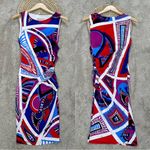 Emilio Pucci  Women’s Sleeveless Dress Ruched Abstract Print Art in Multicolor 8 Photo 1