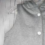 Zaful Gray Button-Up Hooded Vest Size 6 Photo 3