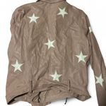 Zenana Blush Leather Jacket with White Stars Photo 6