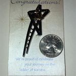 Mary Kay Rising Star Ladder Success Pin Silver Tone and Gold Tone Brooch Photo 2