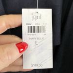 J.Jill  Large Faux Suede Draped Jacket Open Front Pockets Cardigan Navy Blue NEW Photo 5