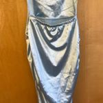 Beginning Boutique Blue Silk Dress Photo 1