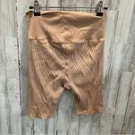 Love Tree Tan Ribbed High Rise Bike Shorts Womens Size Small 8” Inseam Photo 3