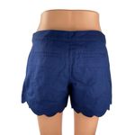 Lilly Pulitzer NEW Buttercup Women's Blue Low Rise Scalloped Hem Mini Shorts 2 Photo 2