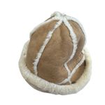 UGG  brown Shearling Sheepskin Leather Suede Hat  Size 0/S SKU8199 Photo 8