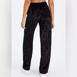Fabletics  Black Go To Crushed Velvet Wide Leg Pants Small NWT Photo 1