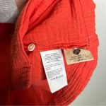 Madewell  | Vibrant Orange‎ Shirt XS Crop Textured Loose Top Photo 4