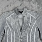 White House | Black Market Blazer Womens 0 Gray Velvet Neutral Majorette Career Photo 3