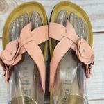 Autenti Pale Pink Genuine Leather Flowers Flip Flop Thong Sandals Size 39 US 8.5 Photo 10