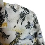 Diane Von Furstenberg Vintage  Zebra Shirt Button Front Safari
Size Large Photo 3