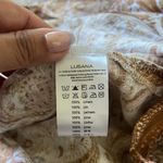 LUSANA Floral Paisley Wrap Mini Linen Dress Orange Size 4 Photo 7