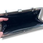 Boutique Vintage Clutch Purse Handbag White Silver Chain Top Handle Photo 3