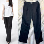 Balenciaga  Black Pleat Front Wide Leg Dress‎ Pants Photo 1