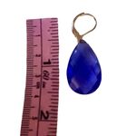 Joan Rivers Vintage  Blue Faceted Teardrop Earrings Photo 2