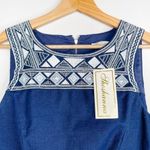 Shoshanna Avril Embroidered Geometric Sleeveless Crop Top Blue Size 6 Photo 37