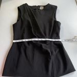 Anne Klein Women’s Top Size 6 Black Sleeveless Rushed Front Detail Full Back Zip Photo 8