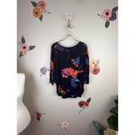 Babaton  by Aritzia Watercolor Black Jersey Knit Top - Size - XXS Photo 2