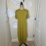 LuLaRoe Carly Discontinued Heathered Golden Mustard Dress Size Large Photo 12