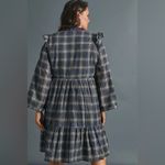 Anthropologie Dhruv Kapoor Ariana Ruffled Mini Dress Size XLarge Plaid Metallic Photo 10