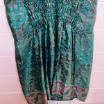 Elegant Teal and Purple Mini Dress Made In India Swami Gear Size L/XL Boho Green Size L Photo 11