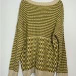 Lavand. Boutique Sweater Olive Green and Cream XL Photo 2