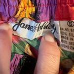 Vintage 90s 100% Silk Baroque Floral Scroll Shorts Rare Statement Piece Small Red Photo 7