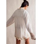 Free People  Ethereal Dainty Cottage Rhiannon Crochet Shirt Ivory Size Large Photo 7