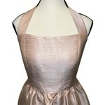 Alfred Sung Style D480 Romantic Halter Cocktail Dress Pearl Pink Shantung Size 8 Photo 1