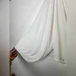 Free People Cream Drape Bishop Sleeve Oversized Blouse Sz M Photo 2