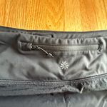 Athleta  Black Mesh Lined Shorts XL‎ Run Shorts Zip Pocket High Waist Activewear Photo 5
