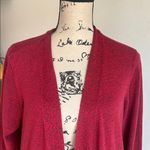 d&co Denim & Company Long Length Open Cranberry Cardigan Size XLPetite Purple Photo 1
