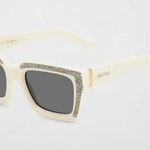 Jimmy Choo megs ivory crystals Sunglasses🤍 Photo 0