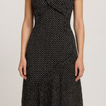 Adrianna Papell  Vintage Y2K Silk Polka Dot Midi Dress 14P | Classic Retro Photo 0