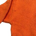 frame denim Frame Round Neck Cotton Knit Cropped Sweater Orange Large Photo 5