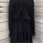 The Impeccable Pig Black Metallic Dot Deep V Dress Photo 5