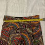 ABS by Allen B. Schwartz Paisley Print Leggings S Boho Athleisure Athletic Sport Red Photo 5