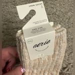 American Eagle Outfitters AE Aerie Grey Reindeer Fair Isle & Cream Crew Sock Set Photo 8