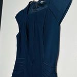 CATHERINE DEANE Navy Oralia Cap Sleeves Square Neckline Sheath Mini Dress Size 4 Photo 10