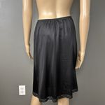 Vanity Fair Vintage Half Slip Skirt Size Small Long SML L Black Nylon 70's 80's Photo 3