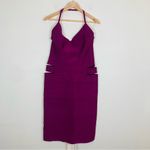 Oh Polly NWT Nika cut out halter bandage bodycon dress in plum. Size 12 Photo 1