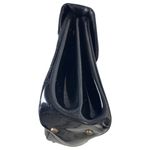 JR Julius Resnick Florida Black Patent Tortoise Lucite Handle Satchel Purse Bag Photo 3