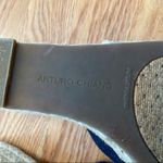 Arturo Chiang  Blue Denim‎ Espadrille Wedge Slides Photo 4