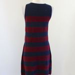Loft Ann Taylor Navy Blue Red Striped Sleeveless Knit Sweater Dress Size… Photo 2