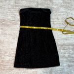 Urban Social Women’s XS Black Silver Metallic Velvet Strapless Midi Dress Retro Photo 1