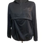 New Balance women’s black 1/4 zip with polyester hoody size large Photo 0