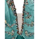 NEW Mandalay Lagoon Green Beaded Lace Mermaid Evening Gown Cocktail Dress Sz 10 Photo 3