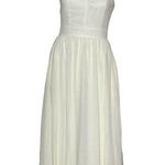 DEE KELLER Filmy Ivory Dress Cocktail Evening Gown Midi Maxi Sleeveless Size 8 Photo 0