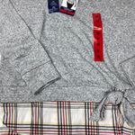 IZOD  Tie Front 2-Fer Sweatshirt NWT Size M Women’s Photo 2